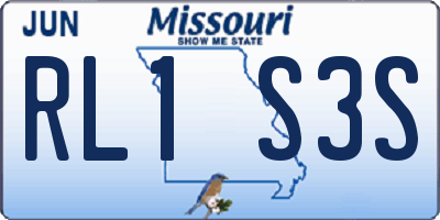 MO license plate RL1S3S
