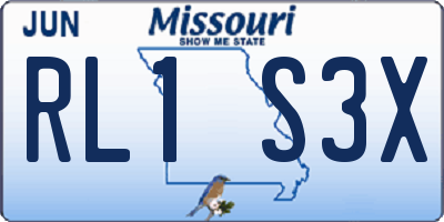 MO license plate RL1S3X