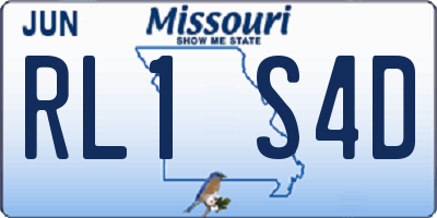 MO license plate RL1S4D