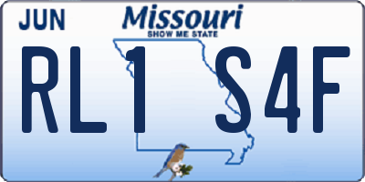 MO license plate RL1S4F