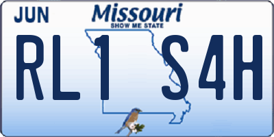 MO license plate RL1S4H