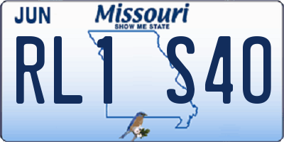 MO license plate RL1S4O