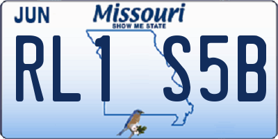 MO license plate RL1S5B