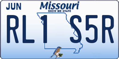 MO license plate RL1S5R