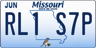 MO license plate RL1S7P