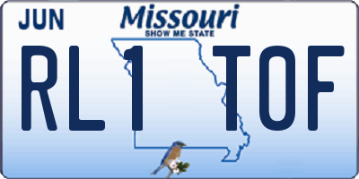 MO license plate RL1T0F