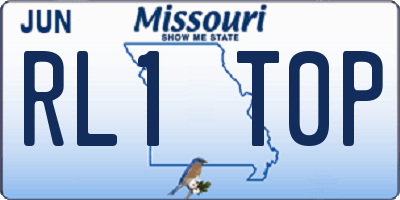 MO license plate RL1T0P