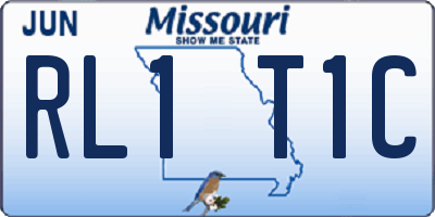 MO license plate RL1T1C