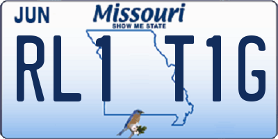 MO license plate RL1T1G