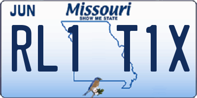 MO license plate RL1T1X