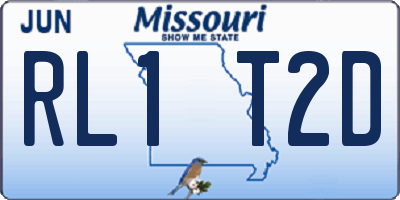 MO license plate RL1T2D