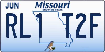 MO license plate RL1T2F