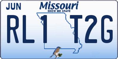 MO license plate RL1T2G