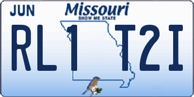 MO license plate RL1T2I