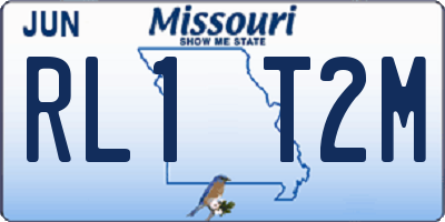 MO license plate RL1T2M