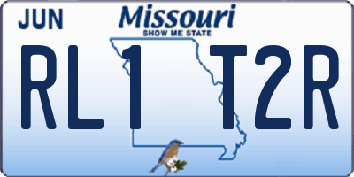 MO license plate RL1T2R