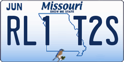 MO license plate RL1T2S