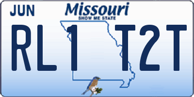 MO license plate RL1T2T