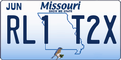 MO license plate RL1T2X