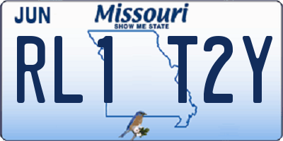 MO license plate RL1T2Y