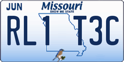 MO license plate RL1T3C