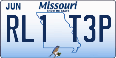 MO license plate RL1T3P