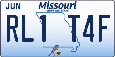 MO license plate RL1T4F