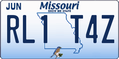 MO license plate RL1T4Z