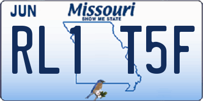 MO license plate RL1T5F