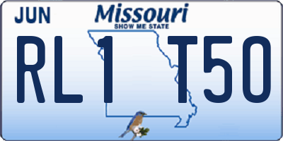 MO license plate RL1T5O