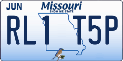 MO license plate RL1T5P