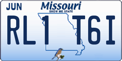 MO license plate RL1T6I