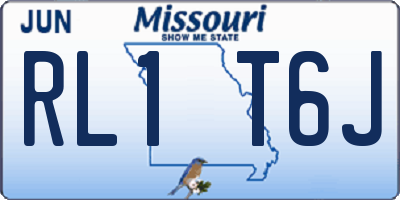 MO license plate RL1T6J