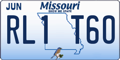 MO license plate RL1T6O