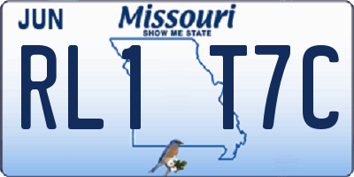 MO license plate RL1T7C