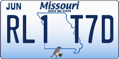 MO license plate RL1T7D