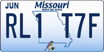 MO license plate RL1T7F