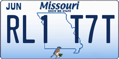 MO license plate RL1T7T