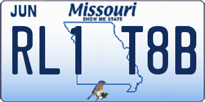 MO license plate RL1T8B