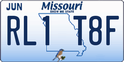 MO license plate RL1T8F