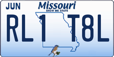 MO license plate RL1T8L