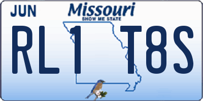 MO license plate RL1T8S