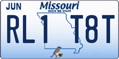 MO license plate RL1T8T