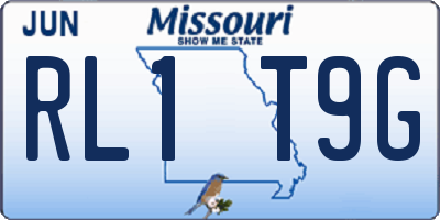 MO license plate RL1T9G