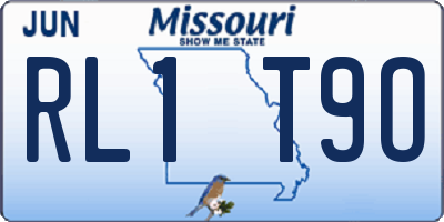 MO license plate RL1T9O