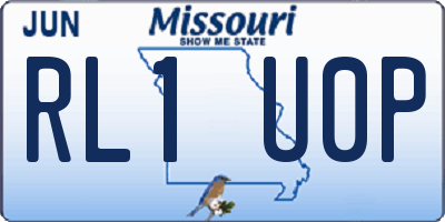 MO license plate RL1U0P