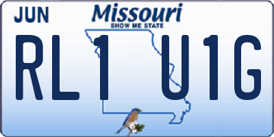 MO license plate RL1U1G
