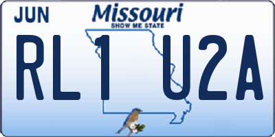 MO license plate RL1U2A