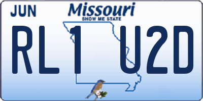 MO license plate RL1U2D