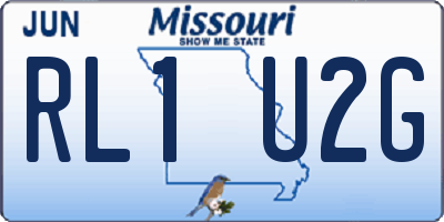 MO license plate RL1U2G